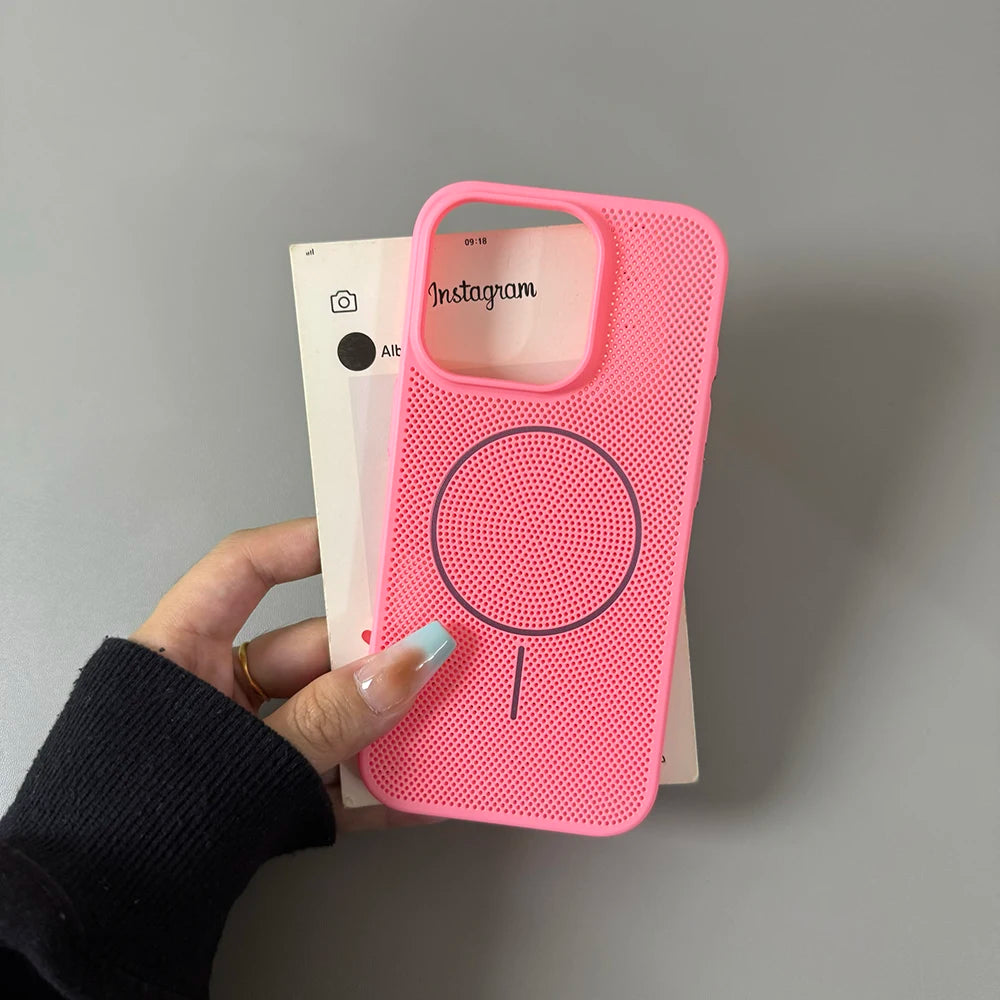 Summer Dopamine Colourway Breathable  Magnetic Case for iPhone
