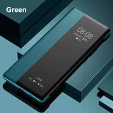 PU Leather Flip Window Shockproof Case for iPhone
