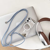 Mirror Make Up Crossbody Strap Magnetic Case for iPhone