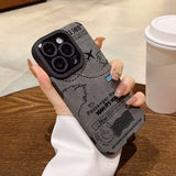 Air Route Pattern Silicone Shockproof Soft Case for iPhone