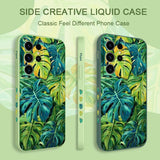 Monstera Deliciosa Leaf Pattern Phone Case For Samsung