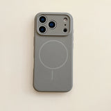 Magnetic Solid Color Silicone Phone Case for iPhone