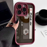 Retro Cassette Tapes Silicone Shockproof Soft Phone Case for iPhone