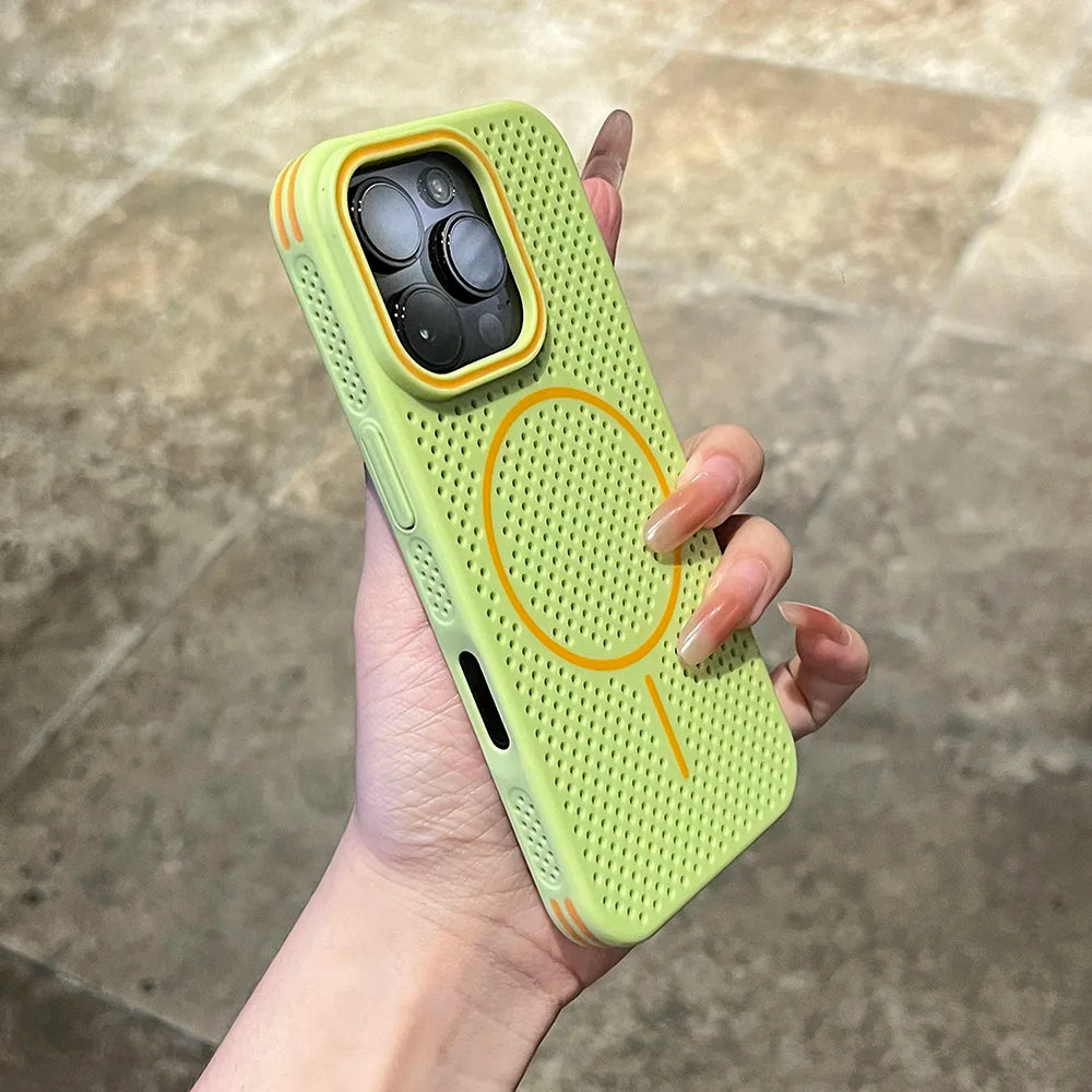 Summer Dopamine Color Breathable Magnetic Case for iPhone