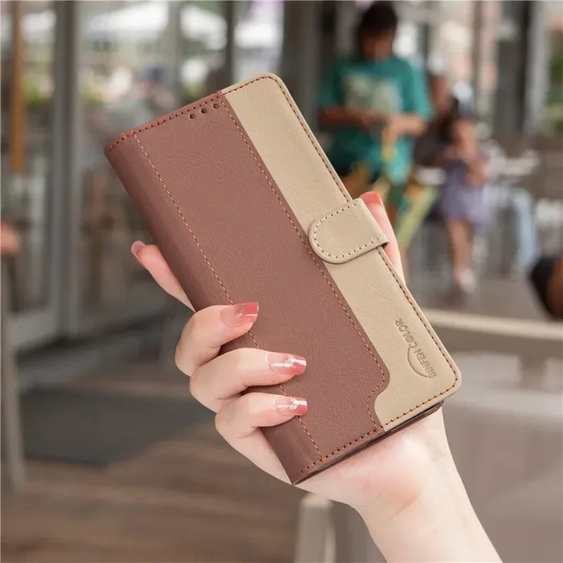Leather Wallet Card Phone Case for Samsung