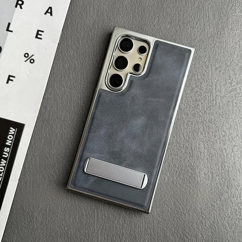 Business Plating Leather Case for Samsung