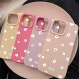 Cute Small Daisy Shockproof Bumper Silicone Case For iPhone