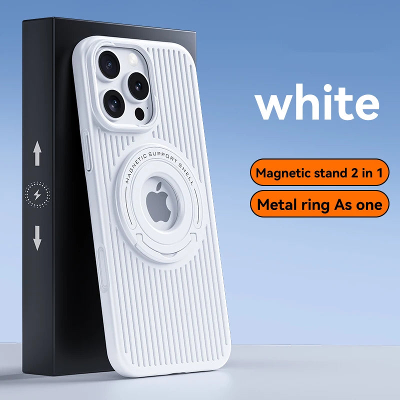 Magnetic Hidden Holder Heat Dissipation Phone Case for IPhone