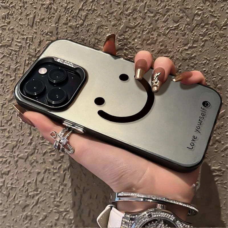 Color Silver Smile Cheeks Pattern Cover For iPhone