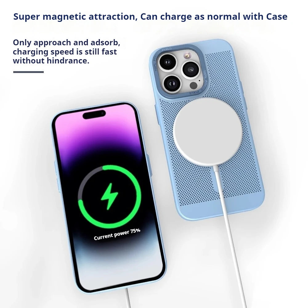 Luxury Cooling Magnetic Phone Case For iPhone