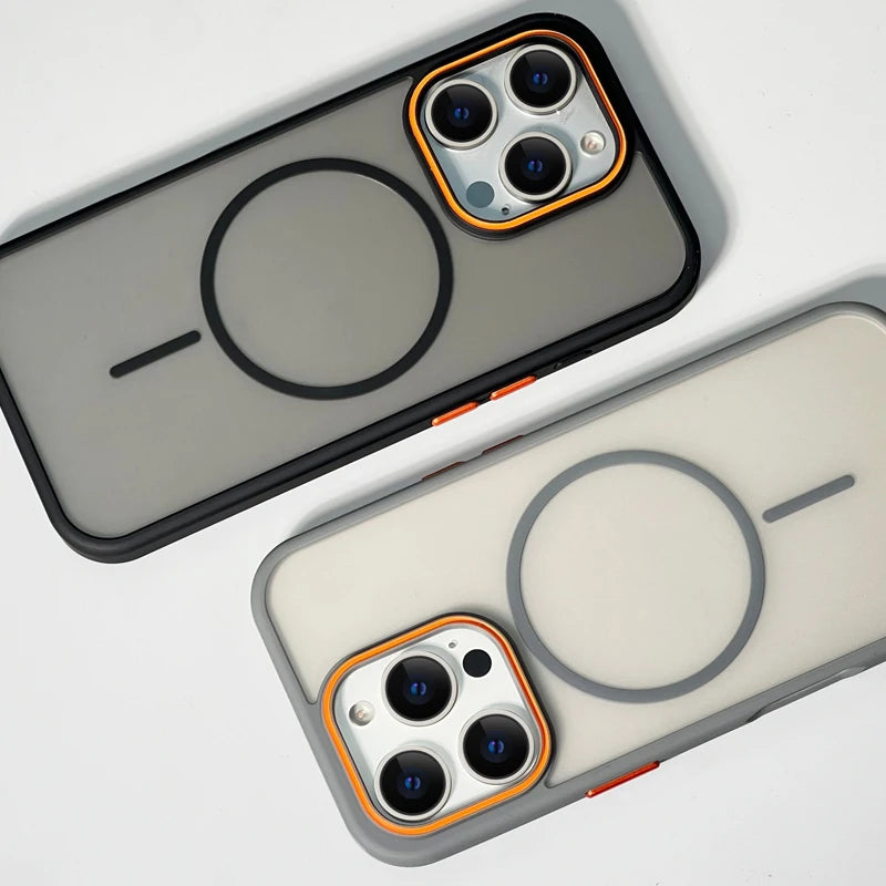 Luxury Matte Translucent Magnetic Case For iPhone