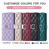 Luxury Leather Flip Wallet Bracket Phone Case For iPhone