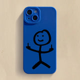 Cute Matchman Matte Silicone Phone Case for iPhone