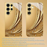 Ornate Line Patterns Electroplated Tempered Glass Case For Samsung