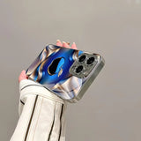 Cool Blue Texture Electroplated Case for iPhone