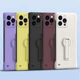 Slim Minimalist Frameless with Stand Case for iPhone