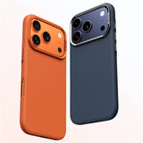 Luxury Plaid Texture Metal Lens Case for iPhone