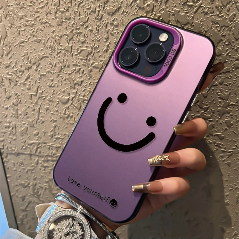 Color Silver Smile Cheeks Pattern Cover For iPhone