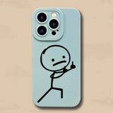 Cute Matchman Matte Silicone Phone Case for iPhone
