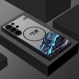 Creative Airplane Print Magnetic Matte Case For Samsung