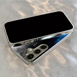 Blue & Black Smoke Swirl Tempered Glass Phone Case for iPhone