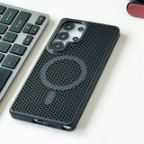 Honeycomb Grid Mesh Cooling Magnetic Phone Case For Samsung
