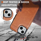 Magnetic RFID Blocking Wallet Leather Case for iPhone