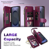 Leather Card Slot Magnetic Flip Wallet Case for Samsung