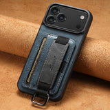 Card Holder Wrist Strap Case For iPhone