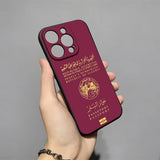 Map Flag Passport Shockproof Silicone Phone Case For iPhone