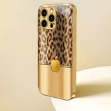 Leopard Print Gold Electroplated Case for iPhone