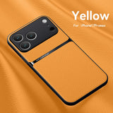 Luxury Leather Magnetic Shockproof Case For iPhone