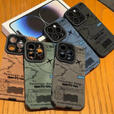 Air Route Pattern Silicone Shockproof Soft Case for iPhone