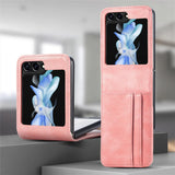 Business Leather Card Slots Wallet Case for Samsung Z Flip