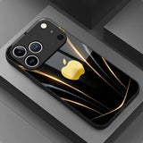 Golden Apple Pattern Electroplated Case for iPhone