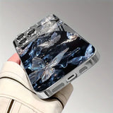 Crystal Butterfly Electroplated Glass Case for iPhone