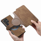 Detachable Magnetic Card Wallet Flip Leather Case for Samsung