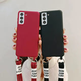 Shoulder Crossbody Lanyard Neck Rope Silicone Cover Case for Samsung