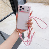 Simple Adjustable Lanyard Four-Corner Drop Protective Case For Iphone