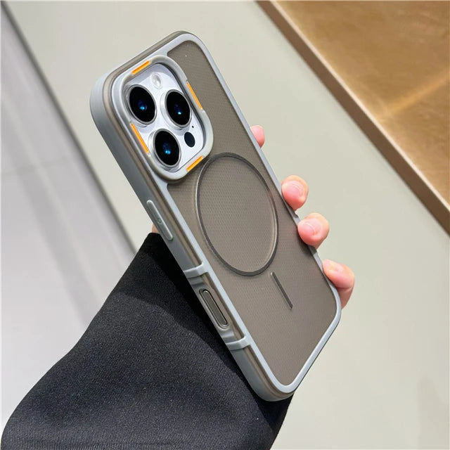 Luxury Matte Breathable Mesh Magnetic Phone Case For iPhone