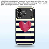 Creative Striped Heart Pattern Phone Case for iPhone