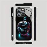 Creativity Fantasy Apple Pattern Tempered Glass Phone Case For iPhone