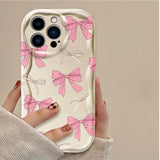 Black Bowknot Heart Shockproof Silicone Phone Case for iPhone