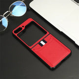 Leather Card Slot Shockproof Case for Samsung Z Flip