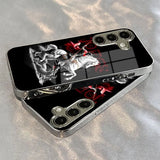 Electroplated Tempered Glass Artistic Patterns Phone Case For Samsung