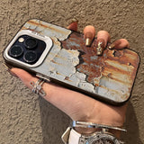 Retro Industrial Style Rusty Anti Fall Matte Phone Case for IPhone