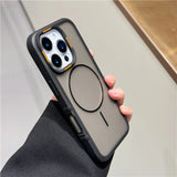 Luxury Matte Breathable Mesh Magnetic Phone Case For iPhone