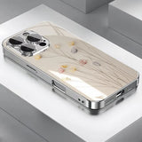 Minimalist Floral Electroplated Case for iPhone