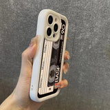 Retro Cassette Tapes Silicone Shockproof Soft Phone Case for iPhone