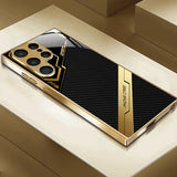 Electroplated tempered glass Artistic phone case for Samsung